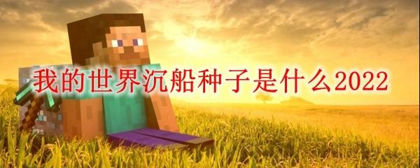 我的世界沉船种子是什么2022