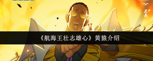 航海王壮志雄心 黄猿介绍