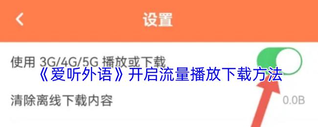 爱听外语 开启流量播放下载方法