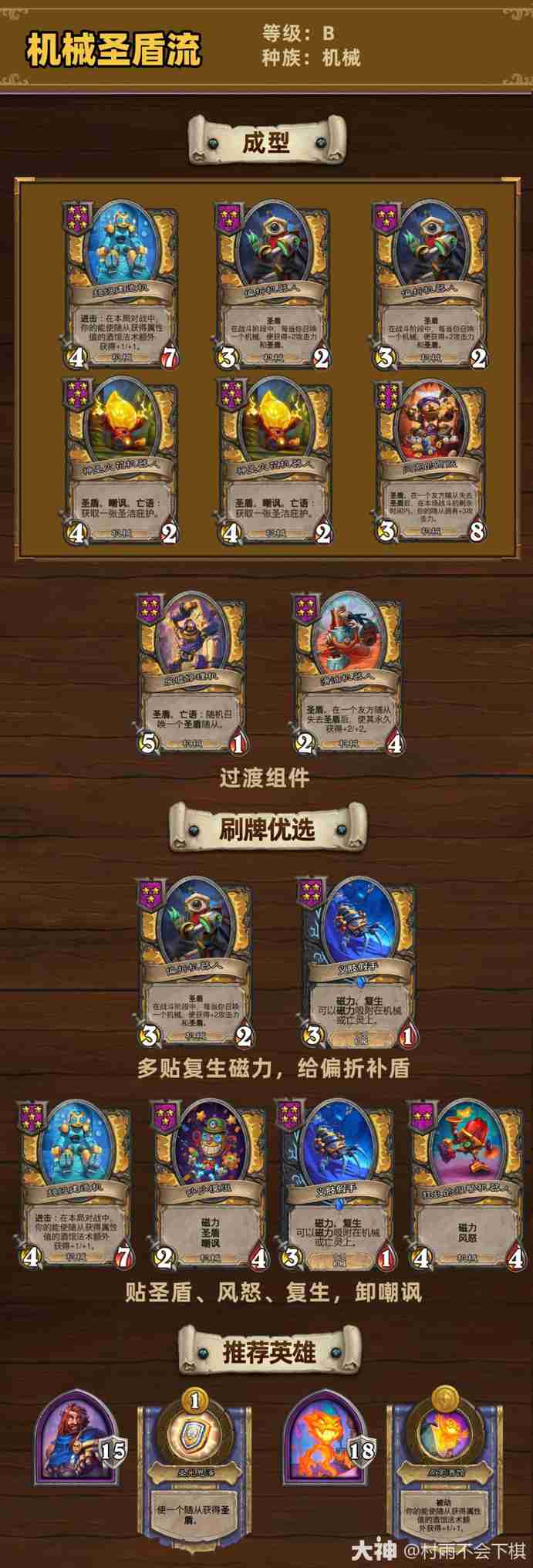 炉石传说33.6.2酒馆战棋机械圣盾流玩法攻略