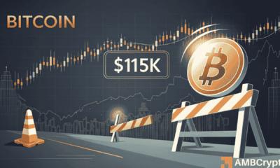 比特币交易员利用 11.5 万美元期权墙限制上涨，对冲强势