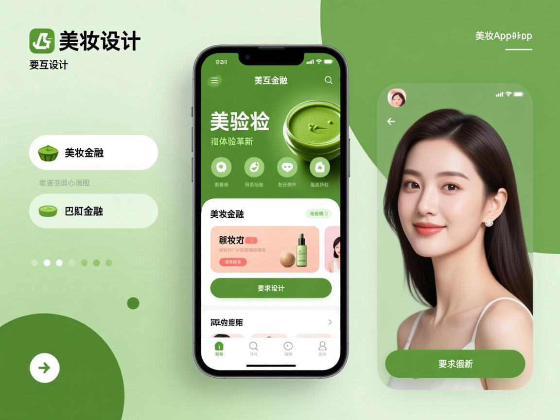 抹茶美妆App交互设计，以清新感为核心的美妆体验革新