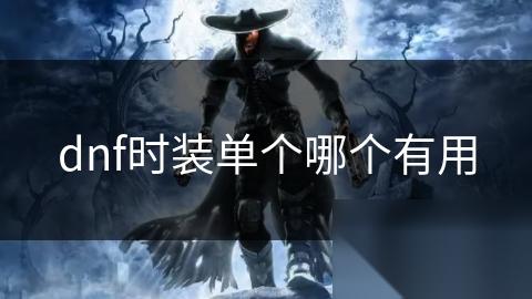 dnf时装单个哪个有用