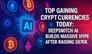 今日涨幅最大的加密货币：1Money推出稳定币编排平台，DeepSnitch AI融资67万美元后引发热议
