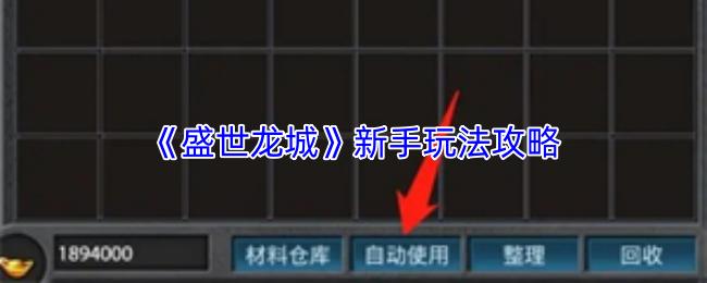 盛世龙城 新手玩法攻略