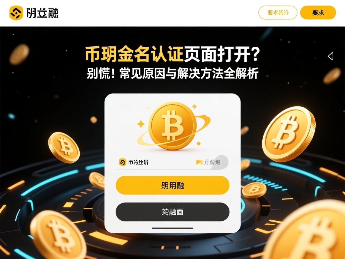 币安实名认证页面打不开 别慌！常见原因与解决方法全解析