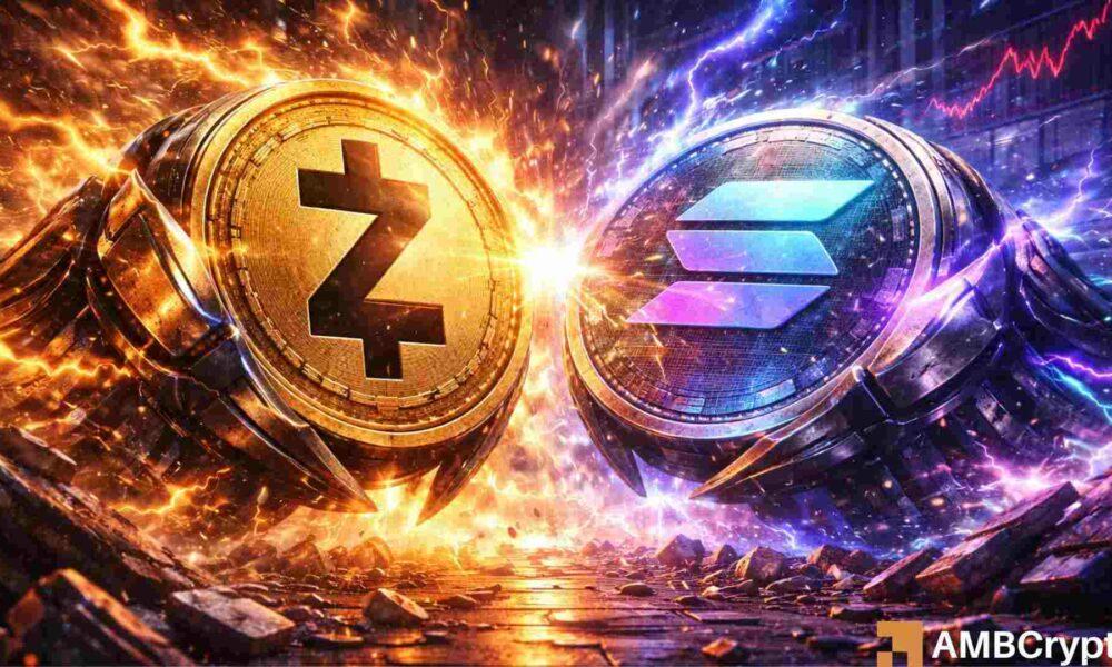 Zcash 暴跌 17%，在这一点上猛烈抨击 Solana——接下来会发生什么