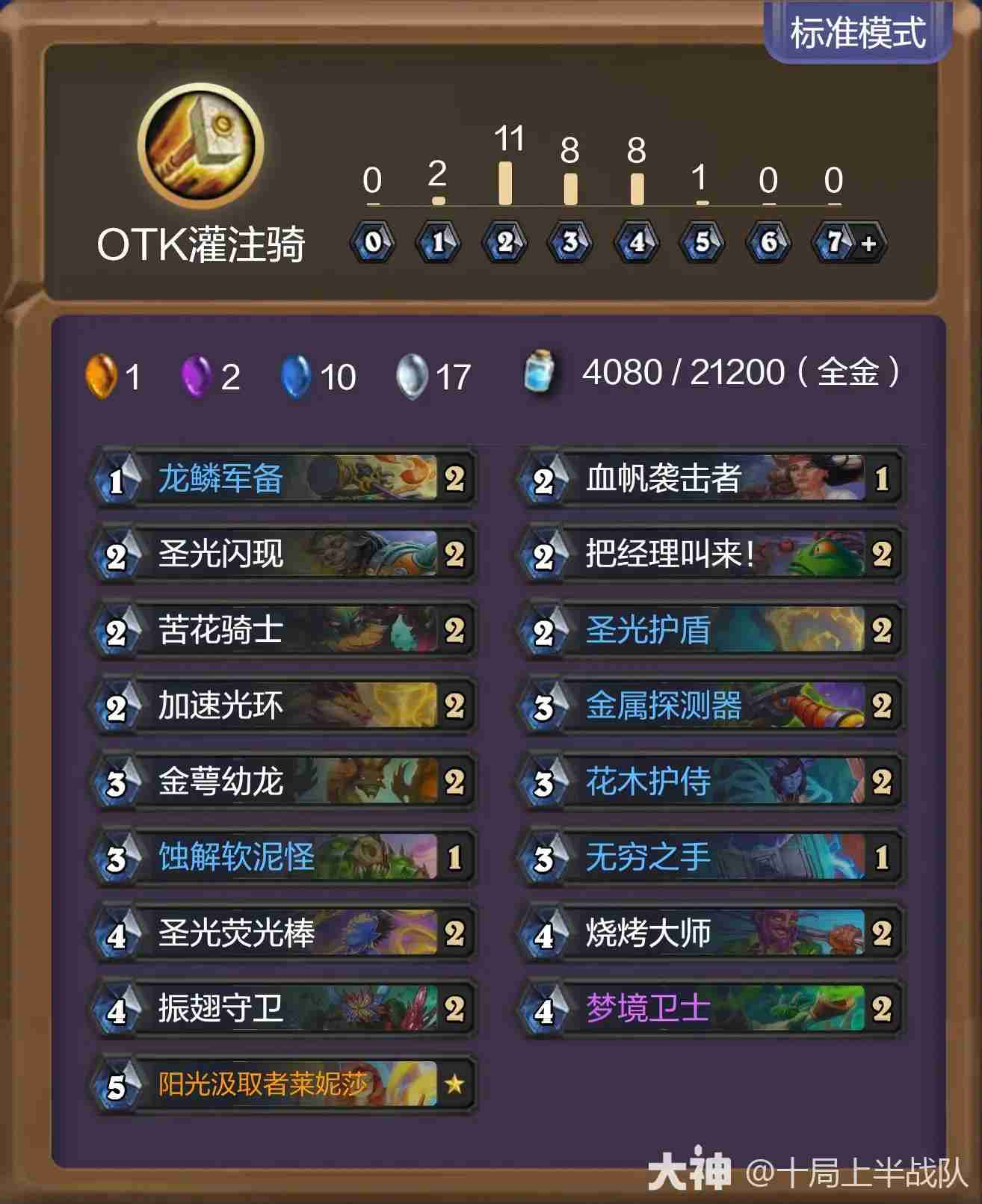 炉石传说永恒回响灌注骑卡组推荐