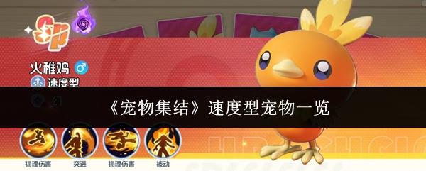 宠物集结 速度型宠物一览