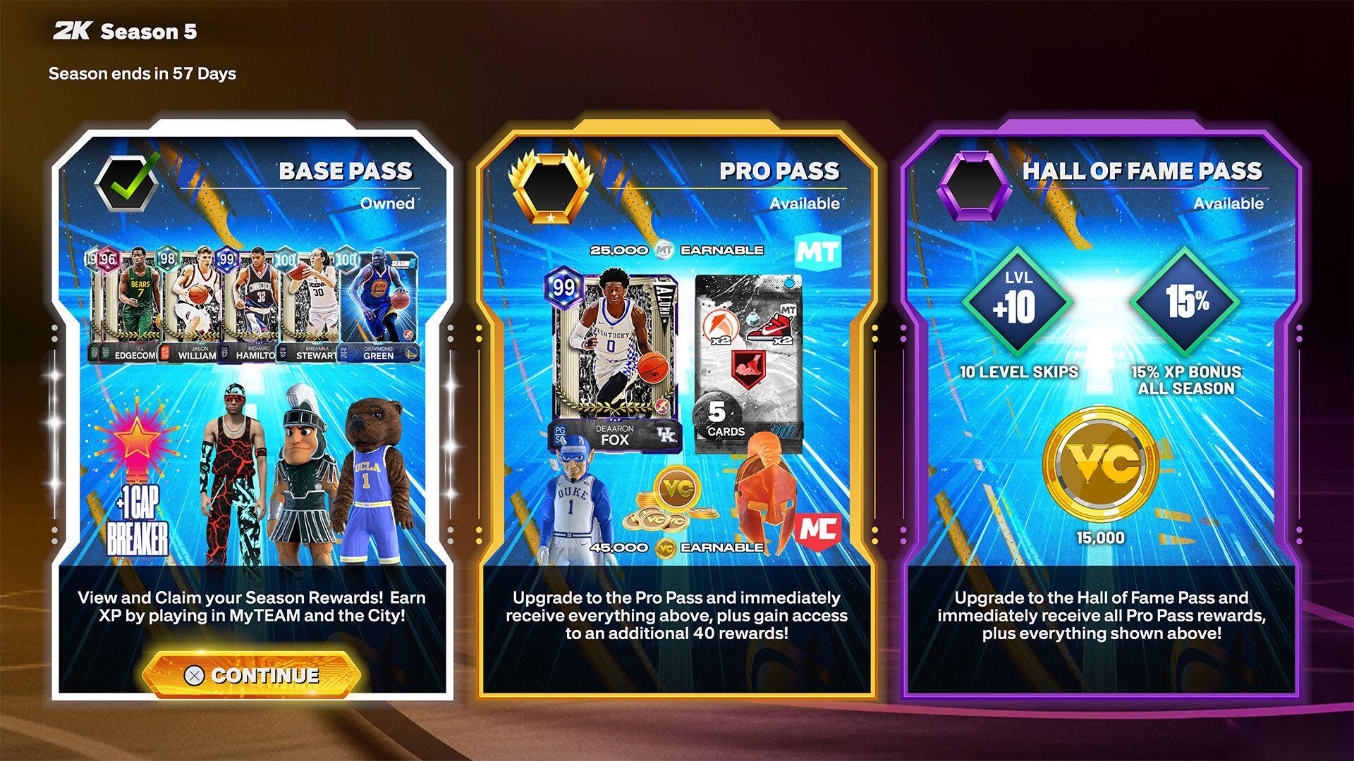 NBA 2K26 第 5 赛季精英通行证奖励详情归纳