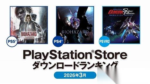 索尼公开PS商店3月下载榜 生化危机9 登顶PS5榜