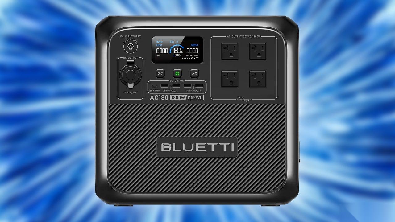 备受好评的 Bluetti AC180 1152Wh 1800W 磷酸铁锂户外电源现享8折优惠