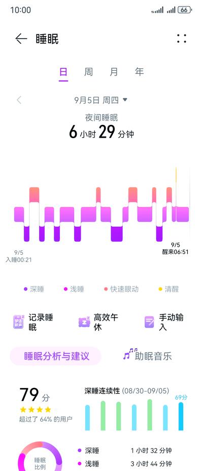 华为健康如何查看睡眠数据