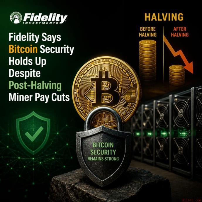富达称尽管减半后矿工收入减少，比特币安全性依然稳固