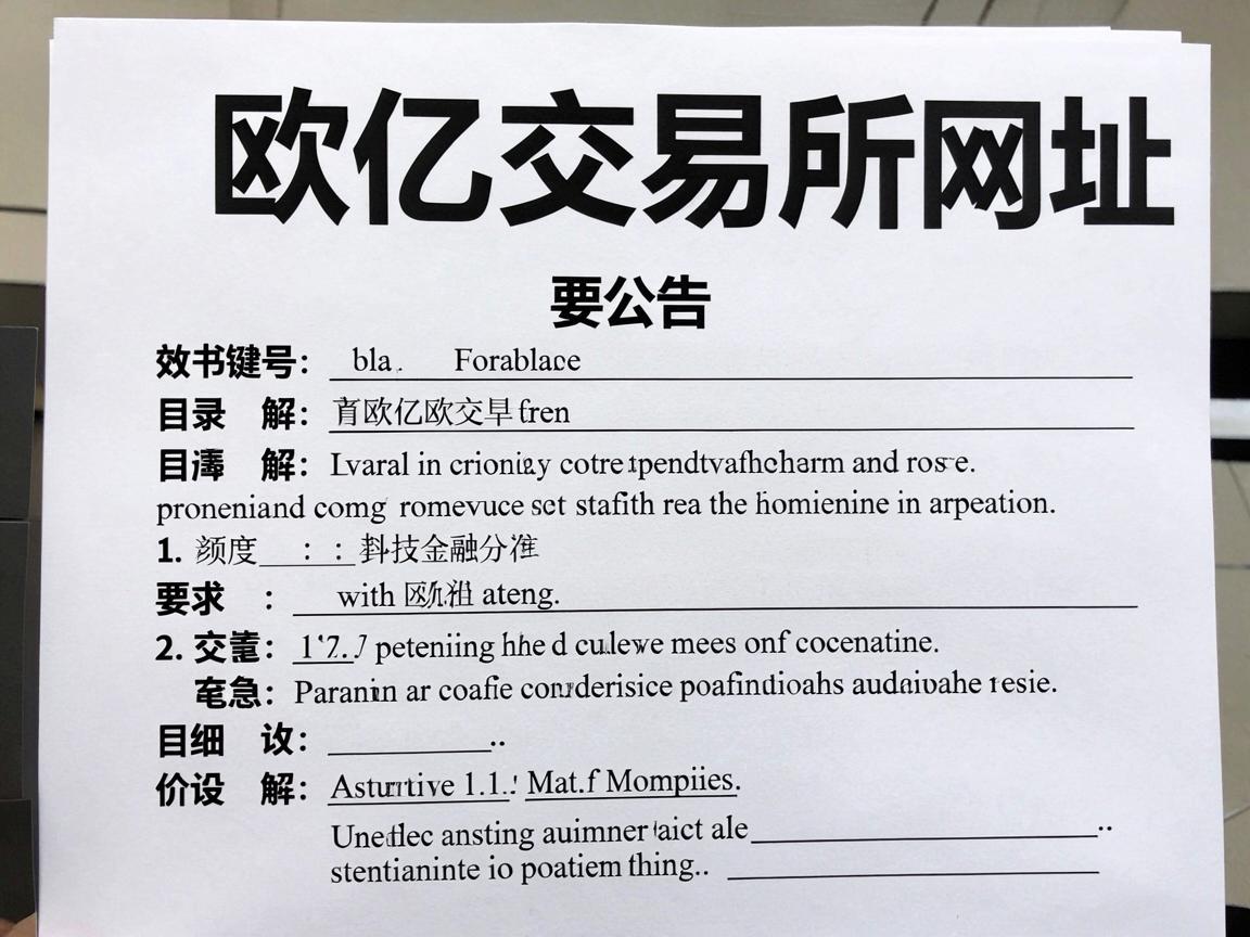 欧亿交易所网址公告