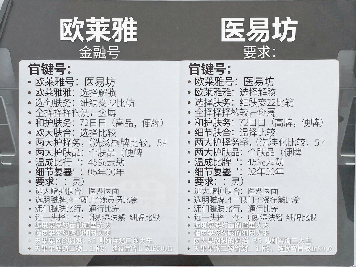 欧莱雅和医易坊，选择护肤品的两大品牌比较