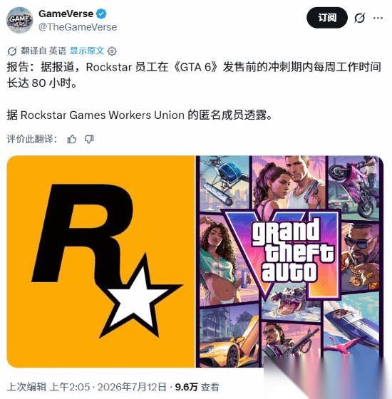 GTA6临近发售引热议 高强度开发与开发者健康成焦点